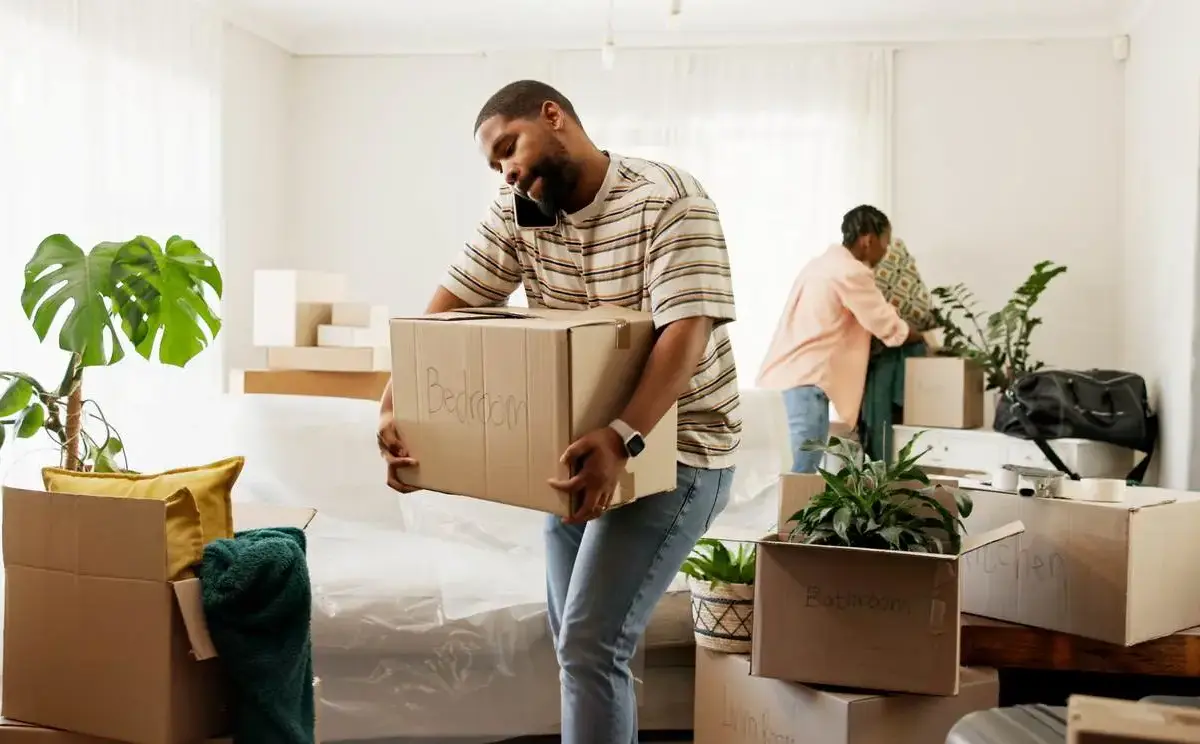 Family moving to a smaller house.